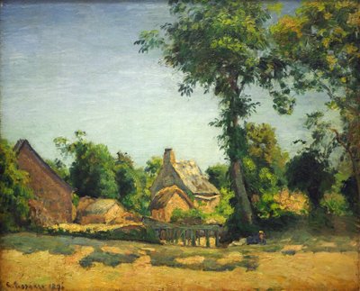 Landscape (Village of Melleraye, Mayenne Department) by Camille Jacob Pissarro